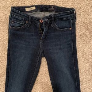 AG dark wash skinny jeans